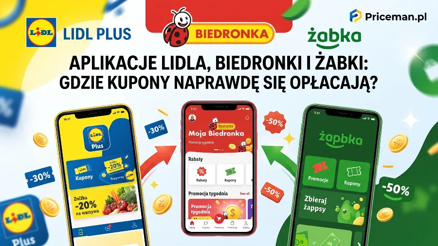 Aplikacje Lidla, Biedronki i Żabki: gdzie kupony naprawdę się opłacają