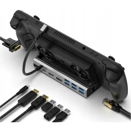 11w1 Hub Stacja Podstawka Usb-c Lenovo Legion Go Hdmi 4K Usb Pd RJ45 Dp Vga