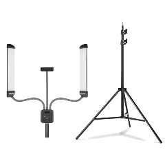 2x lampa fotograficzna LED z uchwytem na telefon komórkowy