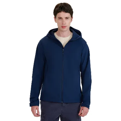 4F Kurtka softshell wiatroodporna membrana 5000 męska - granatowa L