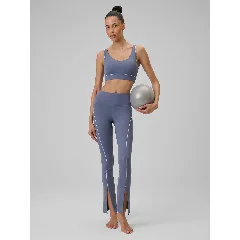 4F Legginsy do jogi szybkoschnące damskie - niebieskie XL