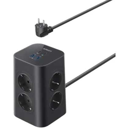 Anker listwa listwa ładująca, 8 gniazd + 4 USB, 20 W USB-C