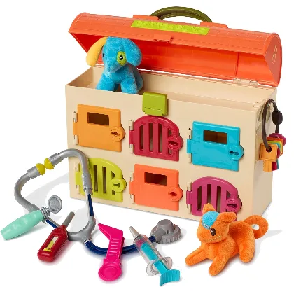 B. Toys By Battat Critter Clinic Zestaw do Zabawy w Weterynarza, Wielokolorowy