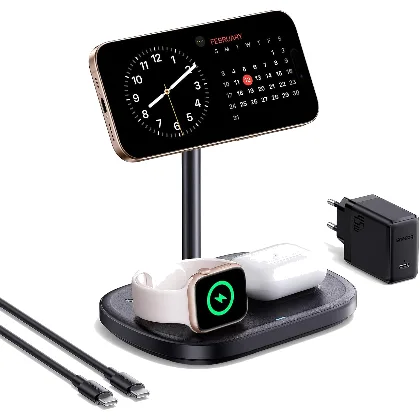 Baseus EnerFill 3-W-1 Stacja Ładująca Do iPhone'a Z Chłodzeniem TEC