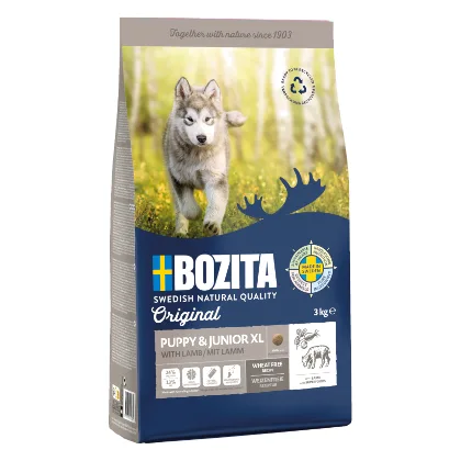 Bozita Original Puppy & Junior XL, jagnięcina - bez pszenicy - 12 kg