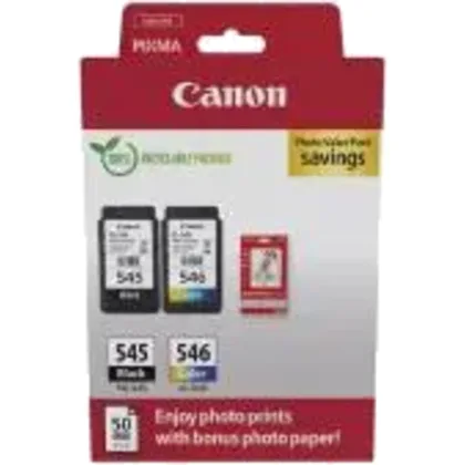 Canon PG-545/CL-546 Czarny + Kolor 17ml + Papier fotograficzny