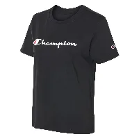 CHAMPION T-shirt damski z bawełny (Czarny, XS)