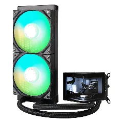 Chłodzenie wodne Tryx Panorama 240mm ARGB Black wyświetlacz 3D AMOLED (L-P240A-AS2M-G0K)