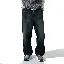 Czarne jeansy super baggy z ozdobnymi kieszeniami