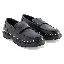 Czarne loafersy z metalowymi oczkami