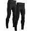 DANISH ENDURANCE Spodnie Kompresyjne Męskie, Legginsy Sportowe, Termoaktywne, 2-Pack
