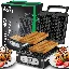Gofrownica 2200W Z Regulacją Temperatury 2 Duże Chrupiące Gofry XXL Electo
