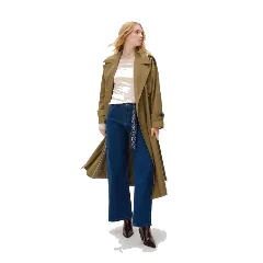 Jeansy wide leg z bandaną