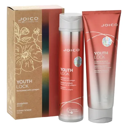 Joico YouthLock zestaw do pielęgnacji włosów dojrzałych szampon 300 ml + odżywka 250 ml