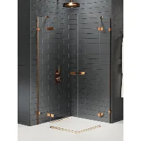 Kabina prysznicowa New Trendy Avexa 110x110 kwadratowa miedź EXK-3683