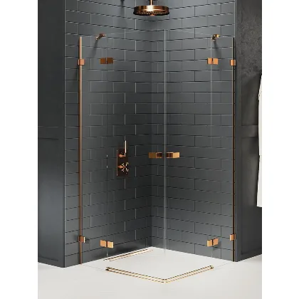 Kabina prysznicowa New Trendy Avexa 110x110 kwadratowa miedź EXK-3683