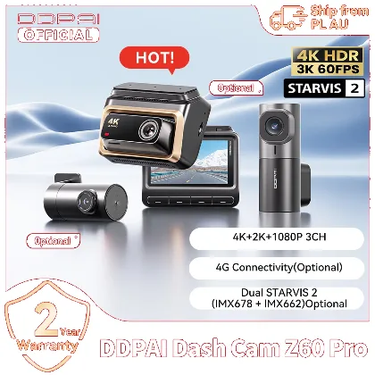 Kamera samochodowa DDPAI 4K Dash Cam Z60 Pro z obsługą HDR