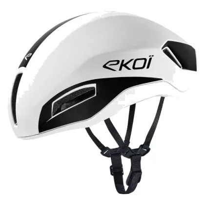 Kask EKOI Racing R-AERO Biało-czarny