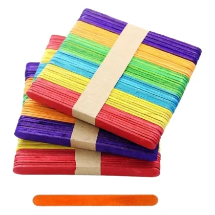 Kolorowy sztyft do popsicles 50 szt S