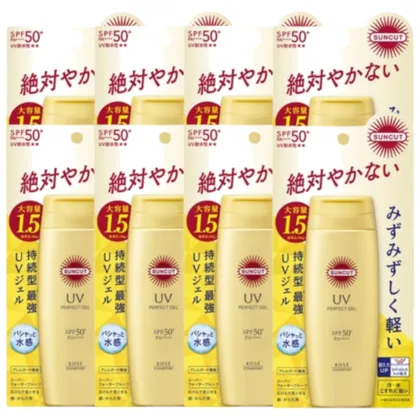 Kose - Suncut UV Perfect Gel Super Water Proof SPF50+ PA++++ - 120g (8szt.) Set