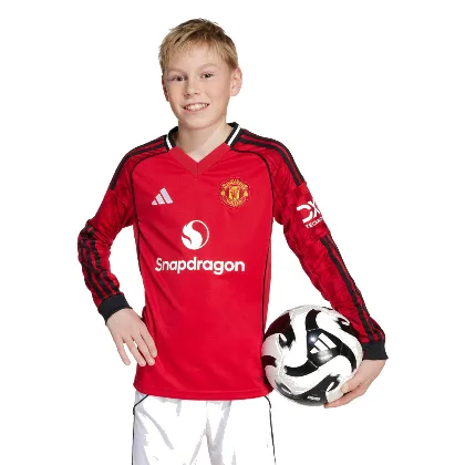 Koszulka Manchester United 25/26 Long Sleeve Home Kids