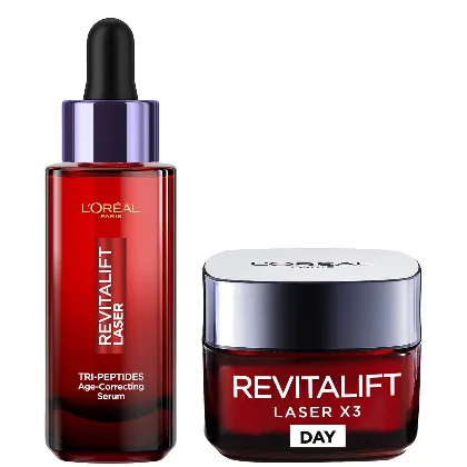 L'Oréal Paris Revitalift Laser Age-Correcting Routine Bundle with Tri-Peptides Serum 30ml…