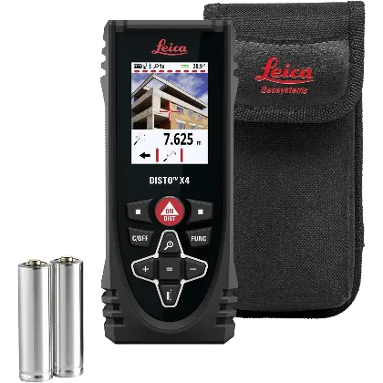 Leica DISTO X4 – wytrzymały dalmierz laserowy (klasa ochrony IP65) z Bluetooth…