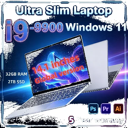 LENO 14.1-calowy ultracienki laptop z systemem Windows 11 Pro