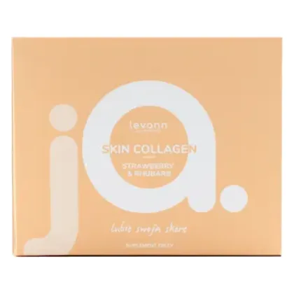 LEVANN jA Suplement diety SKIN COLLAGEN - kolagen o sm. truskawka-rabarbar (30 sasz.)