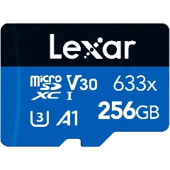 Lexar 633x 256 GB Micro SD Karta, microSDXC Karta Pamięci UHS-I, z adaptera SD