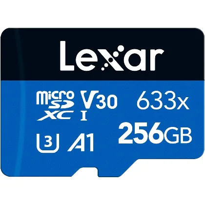 Lexar 633x 256 GB Micro SD Karta, microSDXC Karta Pamięci UHS-I, z adaptera SD
