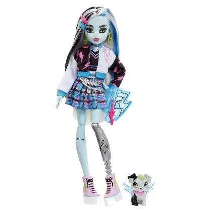 Monster High Frankie Stein Lalka + Zestaw tatuaży + Naklejki gratis