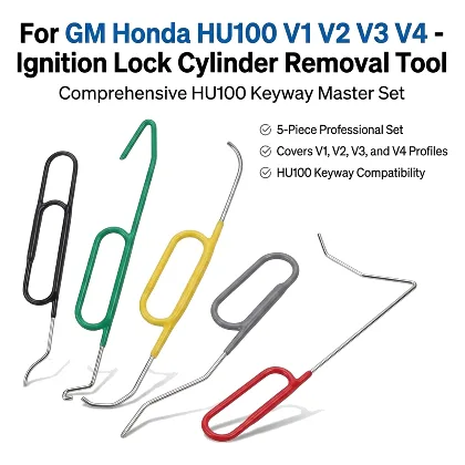 Narzędzie do demontażu wkładki zamka stacyjki do GM Honda HU100 V1 V2 V3 V4