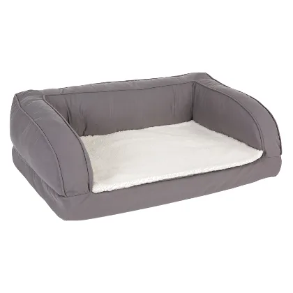Ortopedyczna sofa dla psa, szara - Dł. x szer. x wys.: 140 x 80 x 32 cm