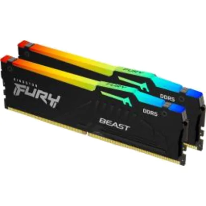 Pamięć Kingston Fury Beast RGB, DDR5, 16 GB, 5200MHz, CL40 (KF552C40BBAK2-16)