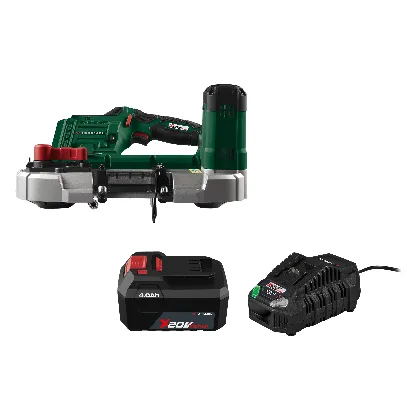 PARKSIDE® Zestaw 20 V akumulatorowa piła taśmowa z akumulatorem 4 Ah i ładowarką 120 W