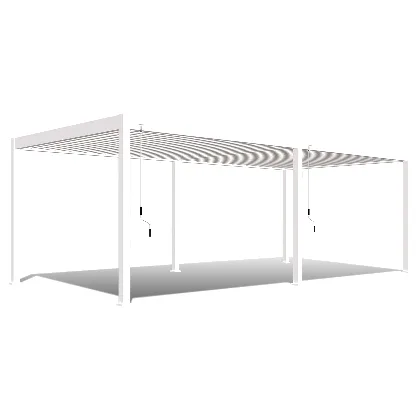 PERGOLINE Aluminiowe zadaszenie tarasowe Superior (biała, 3,6x7,2 m)