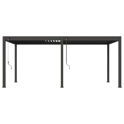 PERGOLINE Aluminiowe zadaszenie tarasowe Superior (ciemnoszary, 3,6x5,3 m)