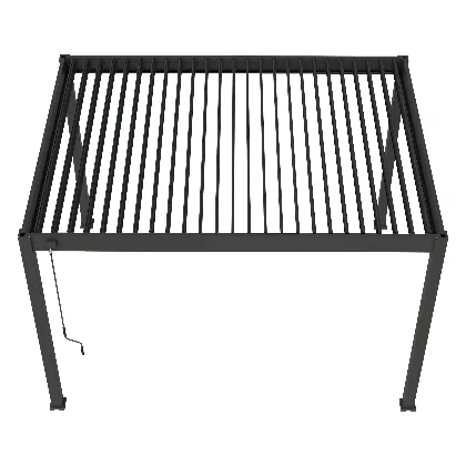 PERGOLINE Aluminiowe zadaszenie tarasowe Superior (ciemnoszary, 3x4 m)