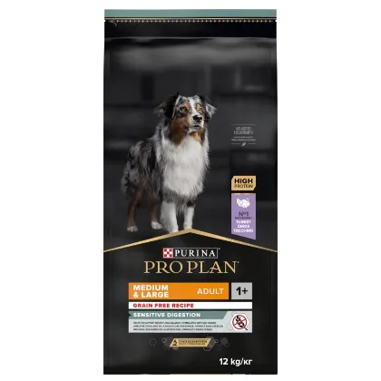 PURINA Pro Plan Grain Free Adult Medium Large Sensitive Digestion 12kg