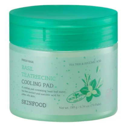 SKINFOOD - Basil Teatreecinic Cooling Pad - 180g(70 wkładki)