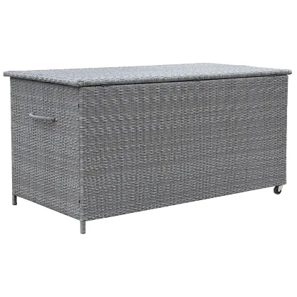 Skrzynia ogrodowa Tejn technorattan 80x80x160 grey