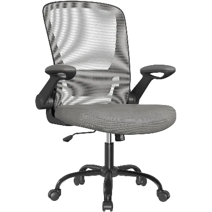 SONGMICS Ergonomiczny fotel biurowy, obrotowy z siatką, siedzisko 53 cm