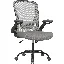 SONGMICS Ergonomiczny fotel biurowy, obrotowy z siatką, siedzisko 53 cm