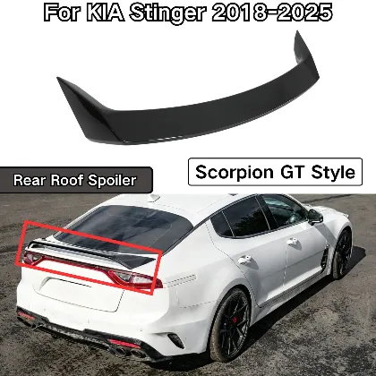 Spoiler dachowy tylny do KIA Stinger 2018-2025, styl Scorpion GT, czarny połysk