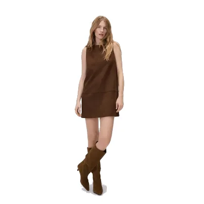 Sukienka mini z imitacji zamszu