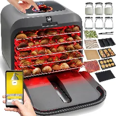 Suszarka do grzybów owoców Yoer 500W duża 15L Timer 5 sit +Termoobieg +ir