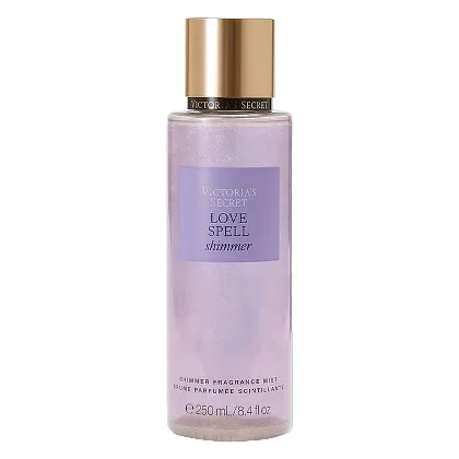 Victoria's Secret Love Spell Shimmer rozświetlająca mgiełka do ciała z brokatem 250 ml