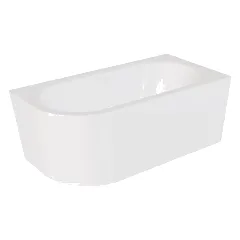 Wanna narożna prawa Besco Avita A-line 160x75 cm biały połysk syfon klik-klak biały z…