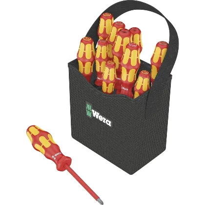 Wera Kraftform 2GO 100 Zestaw Wkrętaków, Żółty/Czerwony, 11 Elementów